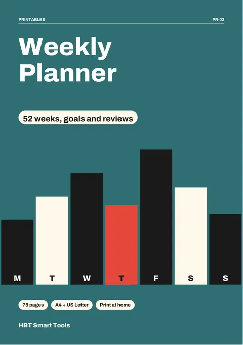 View 2: Sample page 1 from Weekly Planner Printable